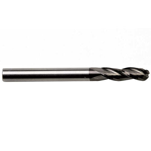 1/4" S/C 3 FLUTE END MILL- TIAIN COATED
