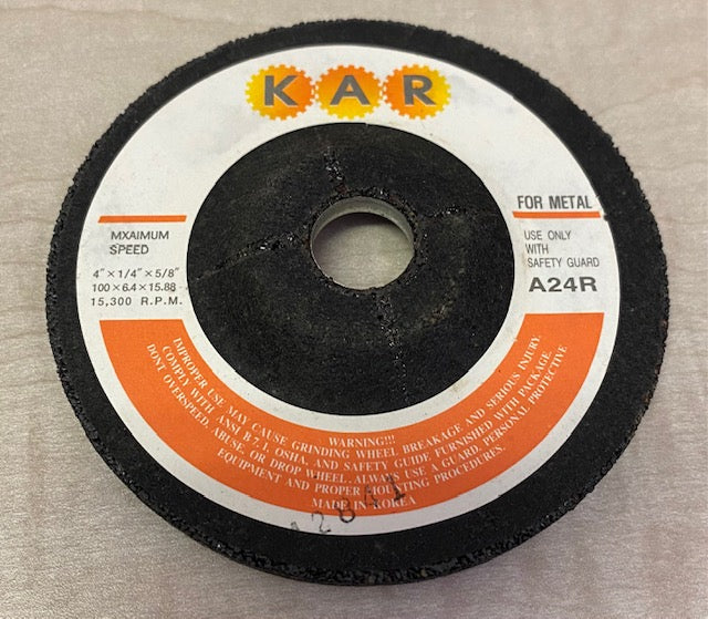 4" X 1/4" X 5/8" A24R DEPRESSED CENTER WHEEL