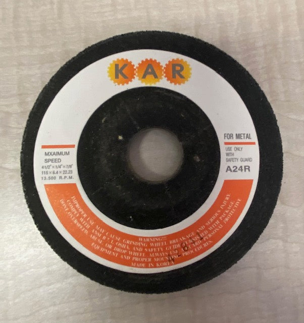 4-1/2" X 1/4" X 7/8" A24R DEPRESSED CENTER WHEEL