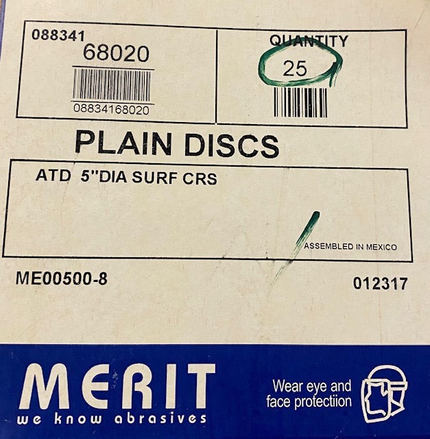 5" X 0 ABRASOTEX DISC, COARSE, VELCRO